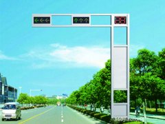 红黄绿满屏三色交通信号灯杆